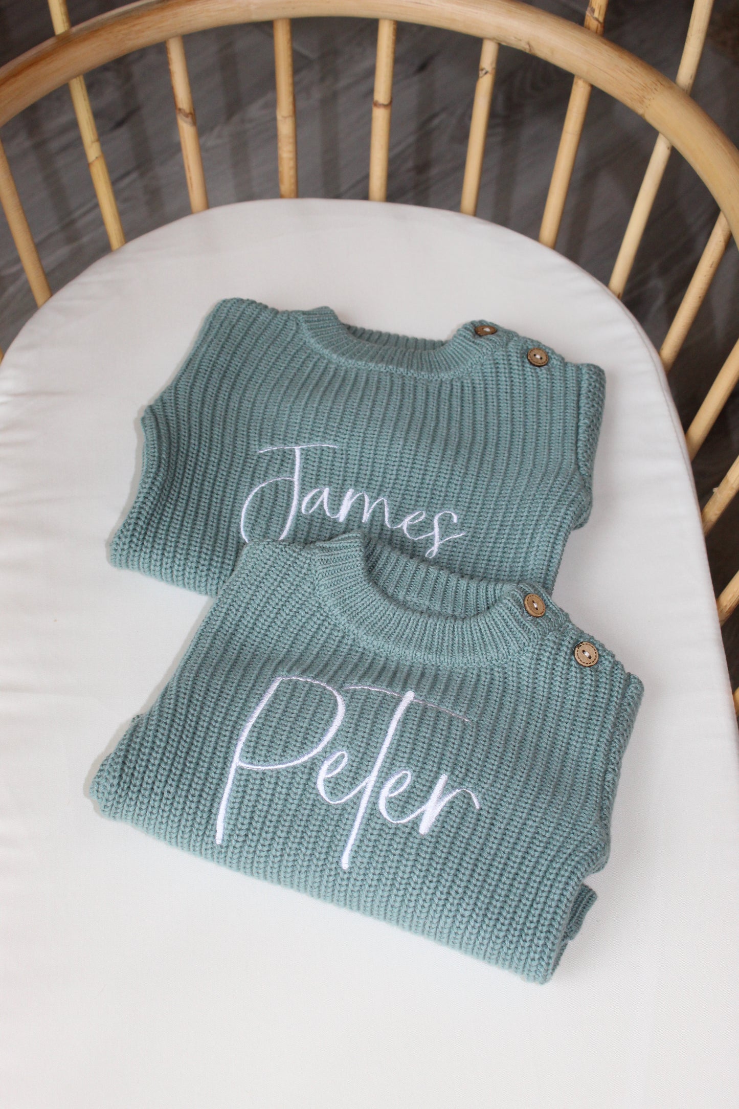 Chunky Knit Romper - Sage