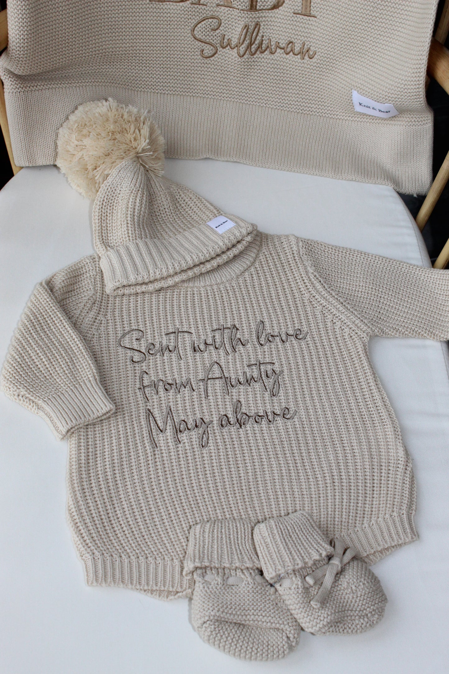 Chunky Knit Romper - Beige