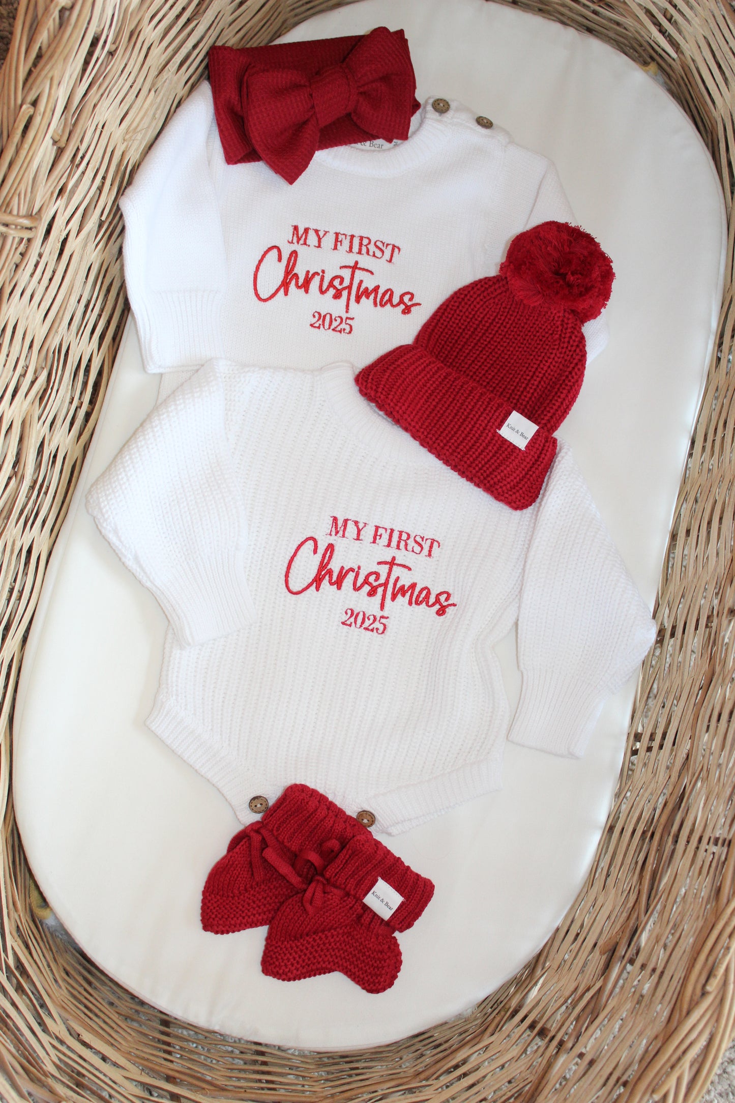 Booties - Christmas Red