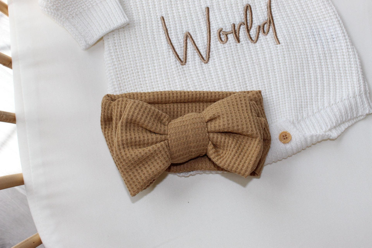 Ribbed Headband - Brown