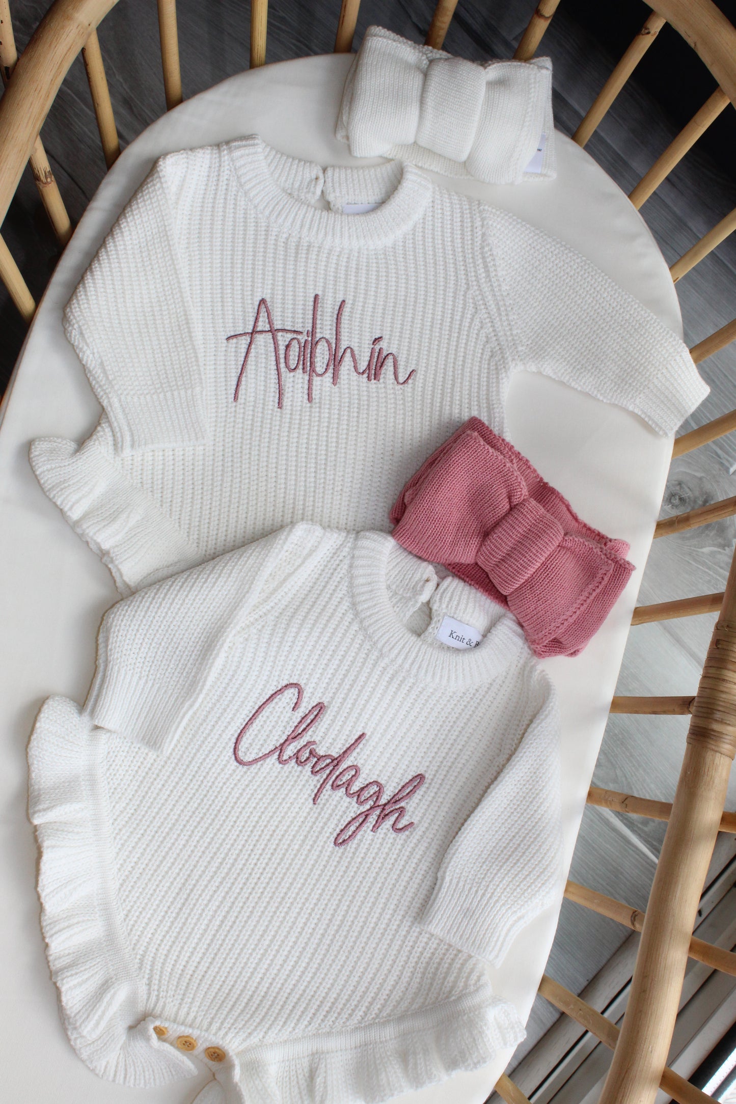 Frill Knit Romper - White