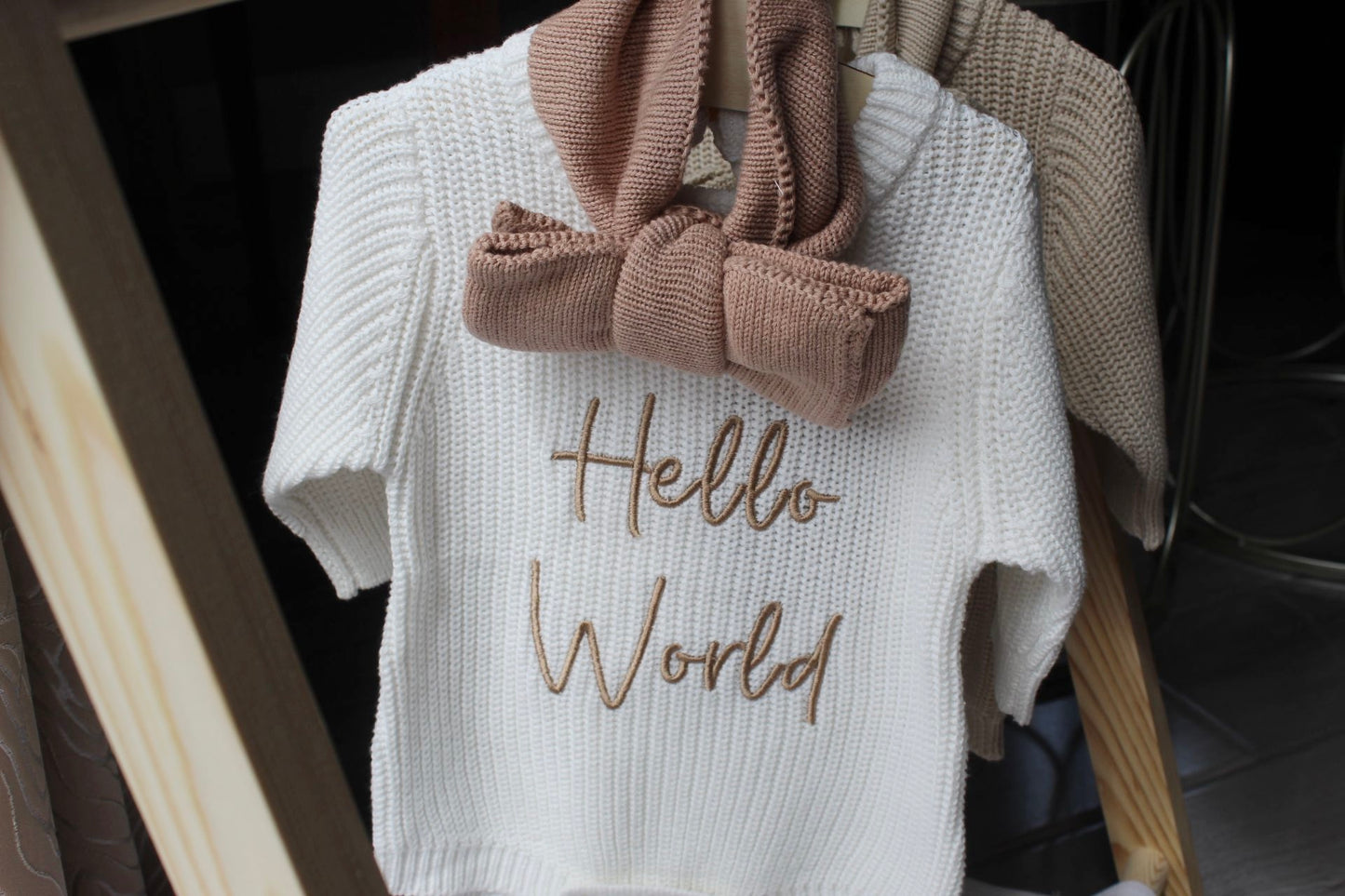 The Brown Headband Bundle - Frill Knit Romper