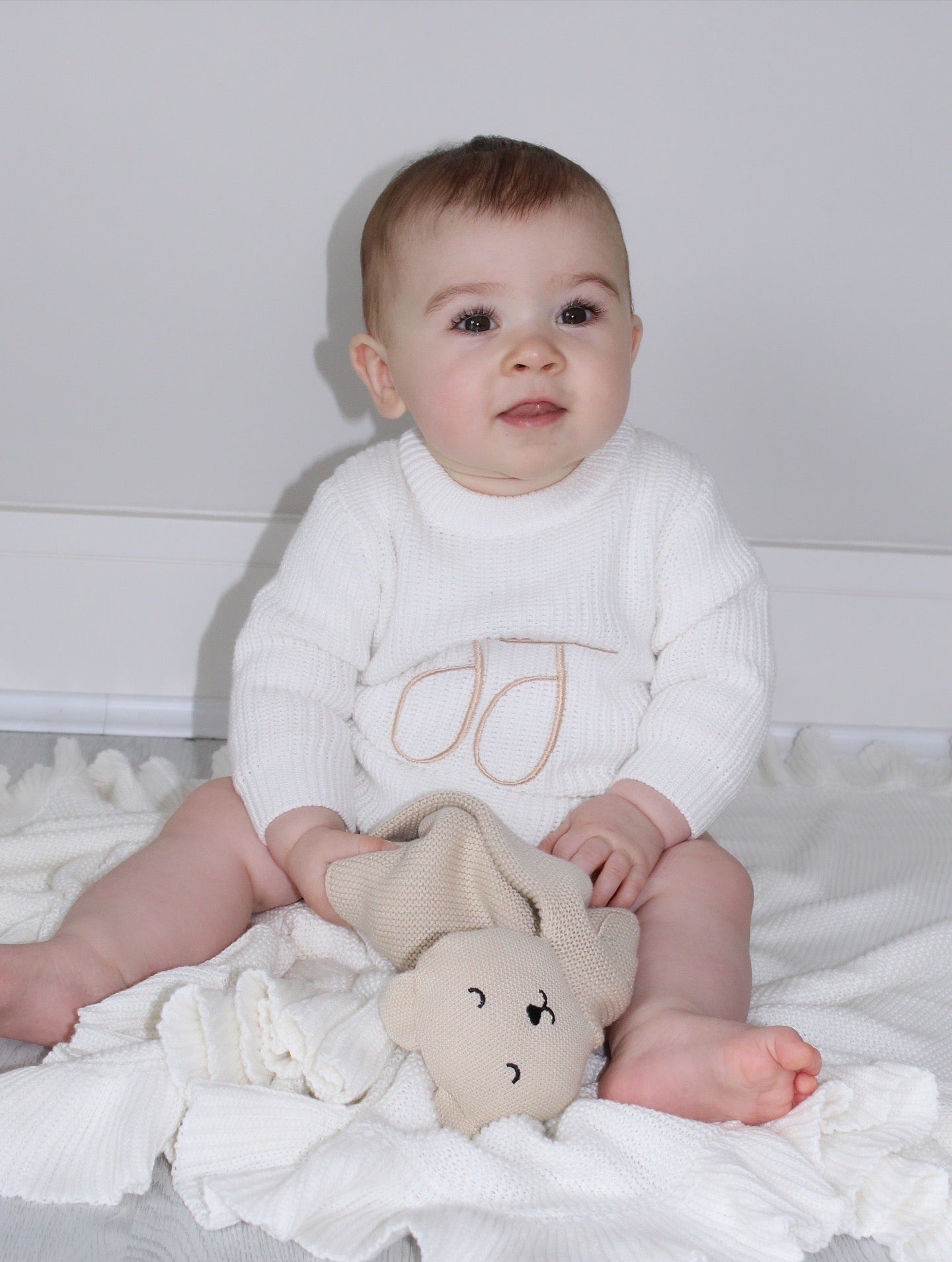 Chunky Knit Romper - White