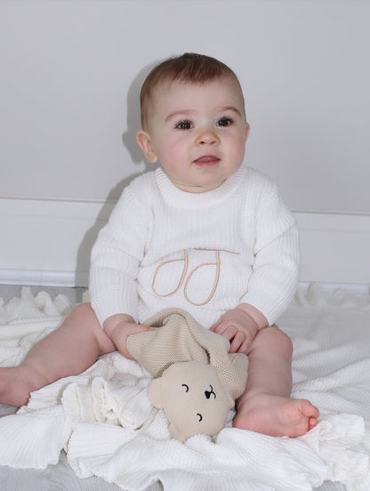 Chunky Knit Romper - White