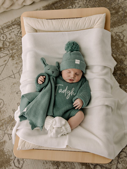 Chunky Knit Romper - Sage