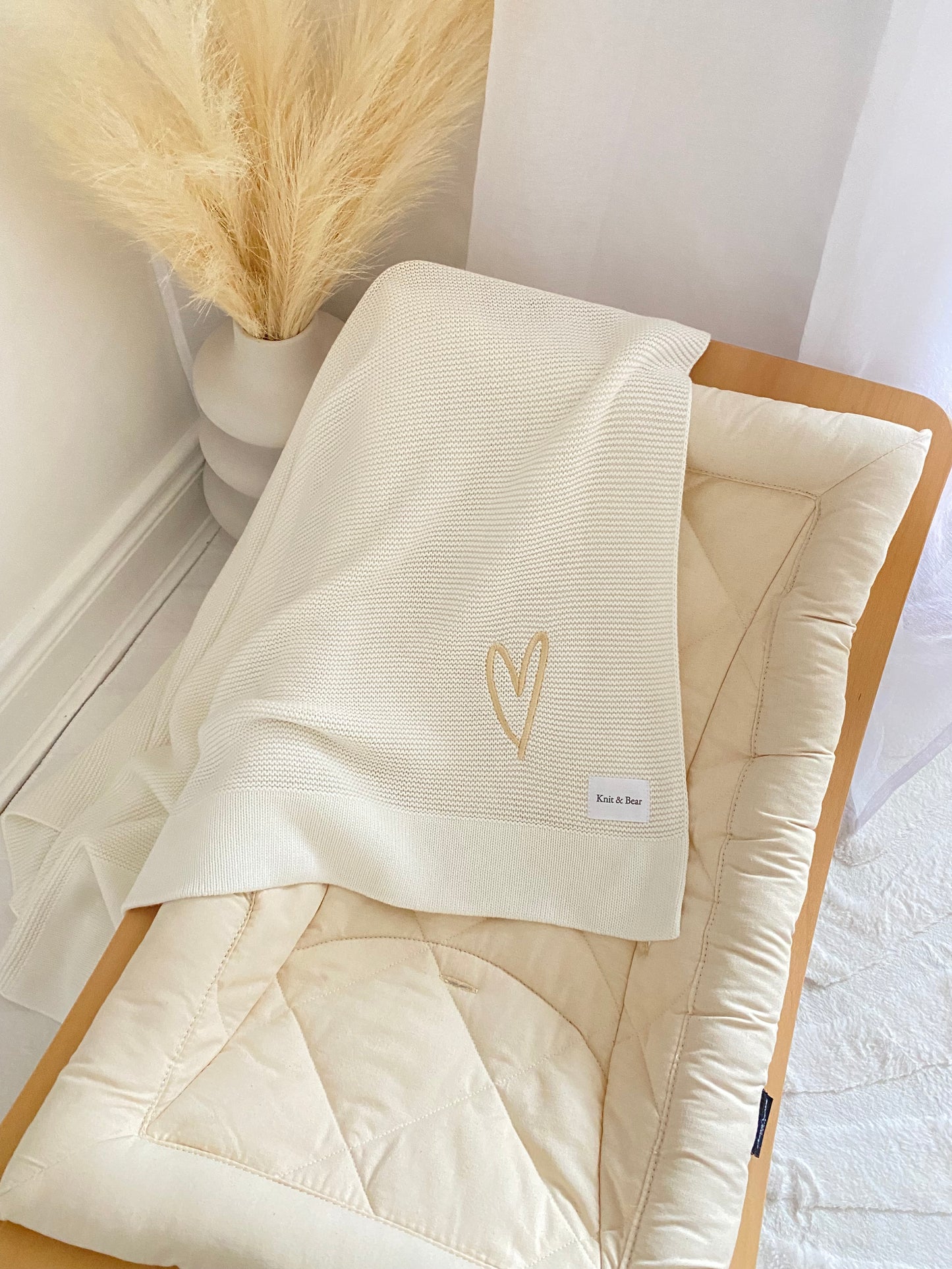 Plain Knit Blanket - Milk White