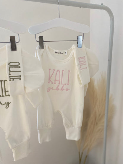 Onesie and Hat Set - White