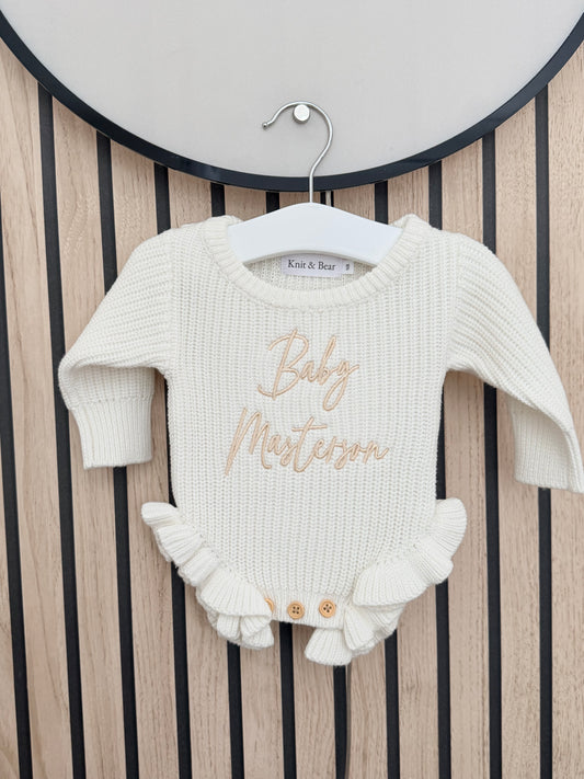 Frill Romper - Milk White