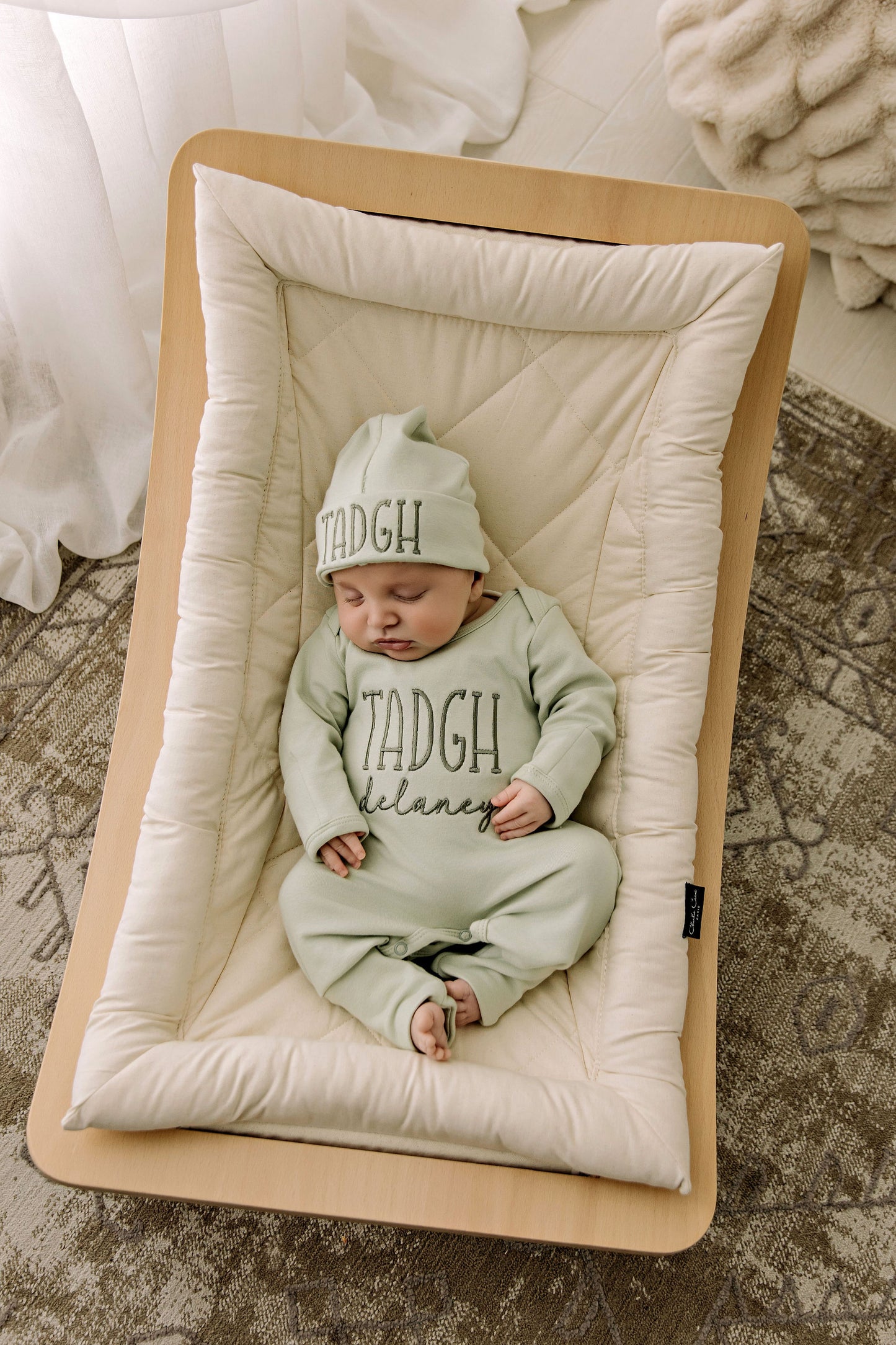 Onesie and Hat Set - Sage