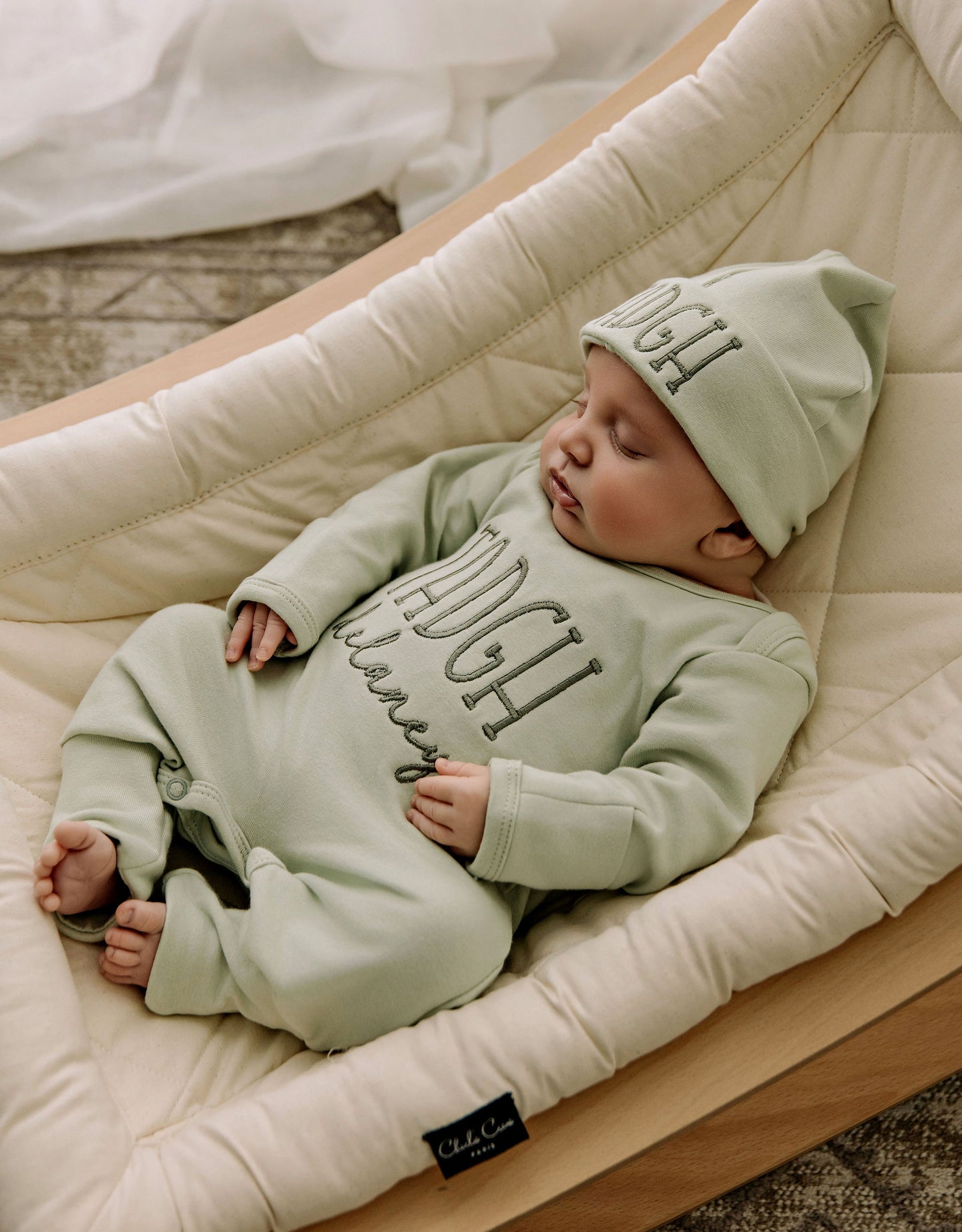 Onesie and Hat Set - Sage