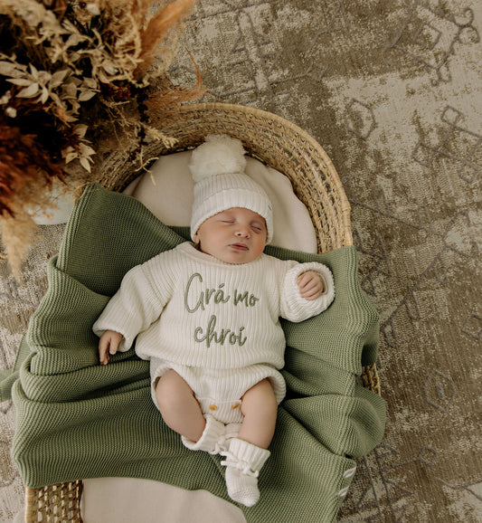 Romper, Booties and Beanie/Headband Bundle