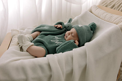 Chunky Knit Romper - Sage