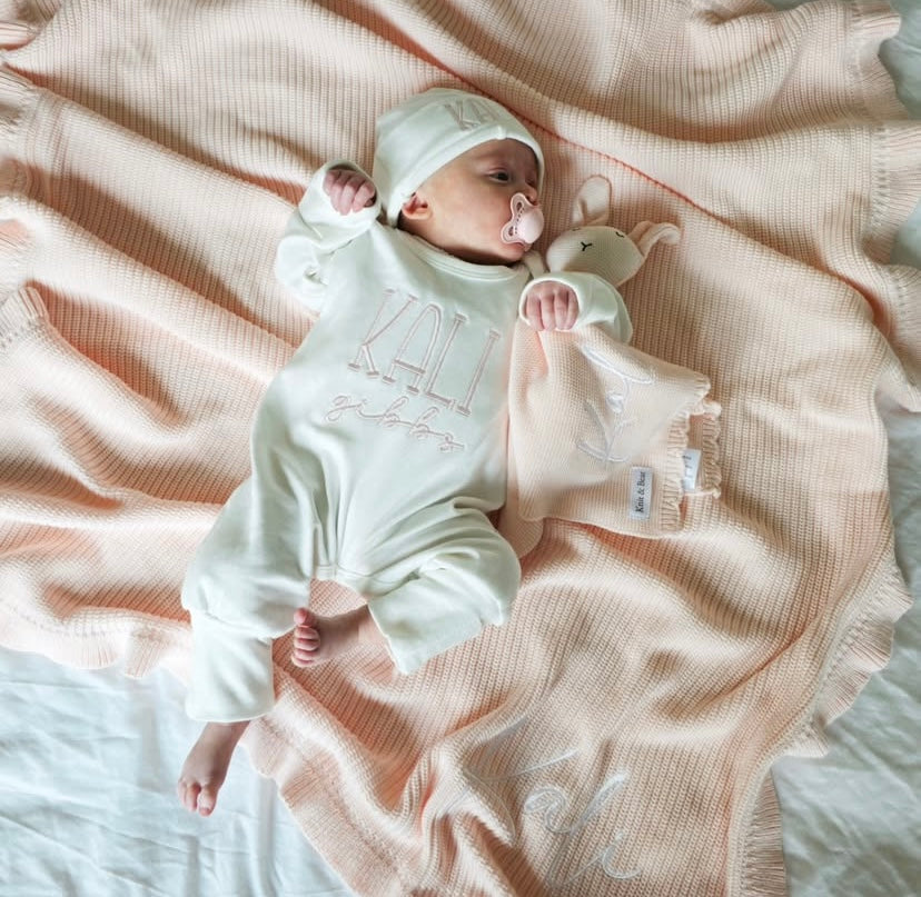 Onesie and Hat Set - White