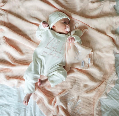 Onesie and Hat Set - White