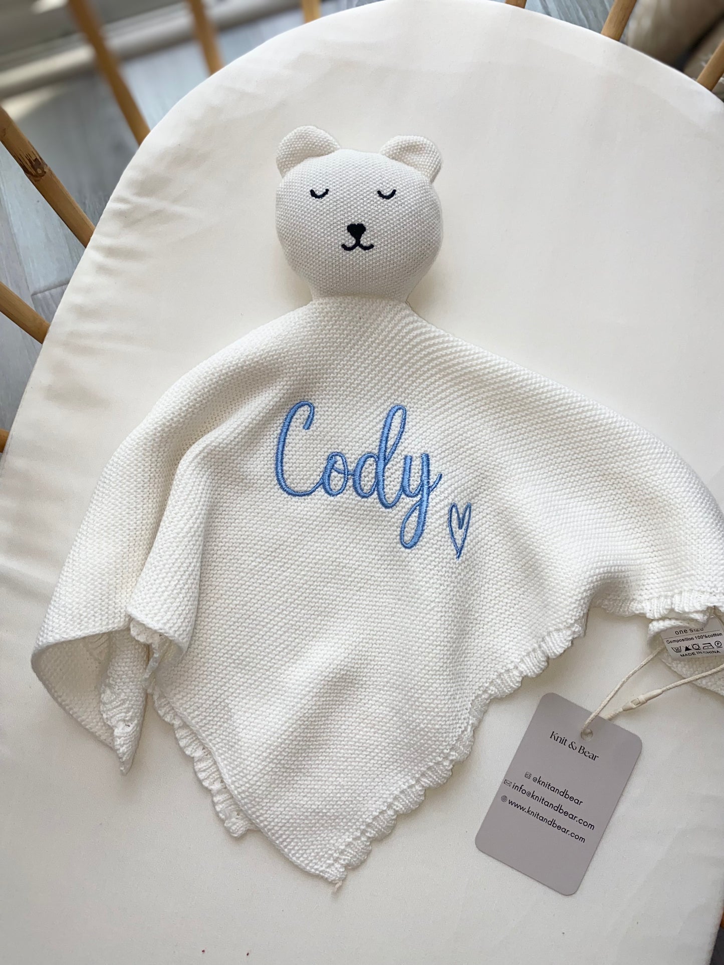 Bear Comforter - White