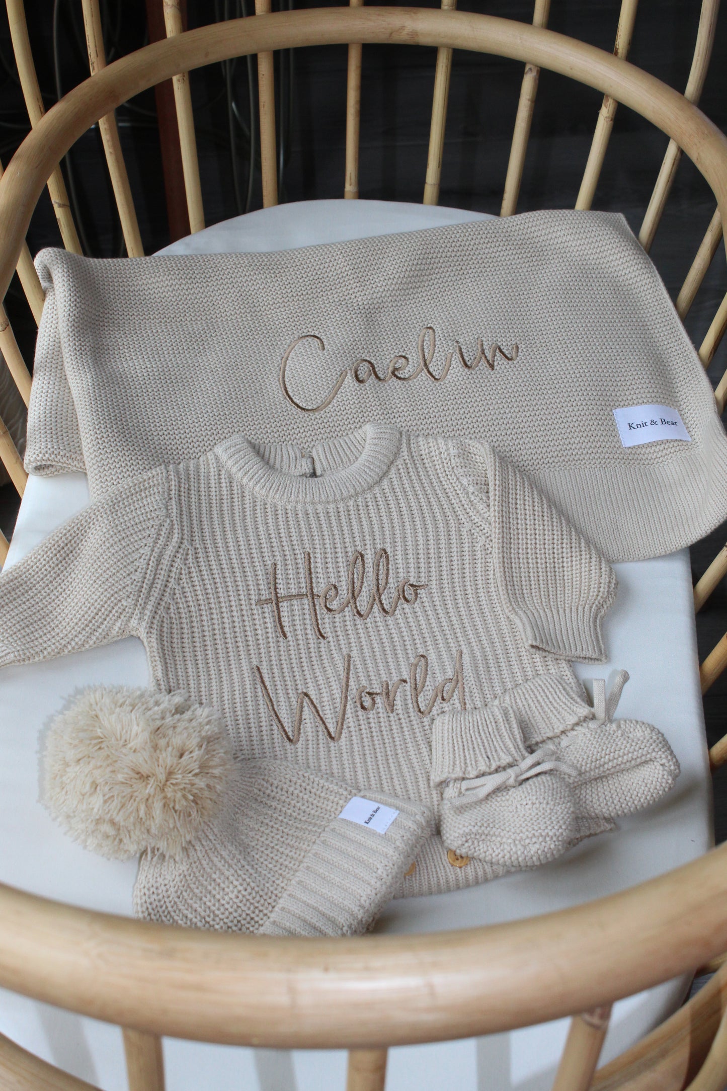 Chunky Knit Romper - Beige