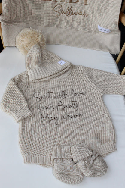 Chunky Knit Romper - Beige