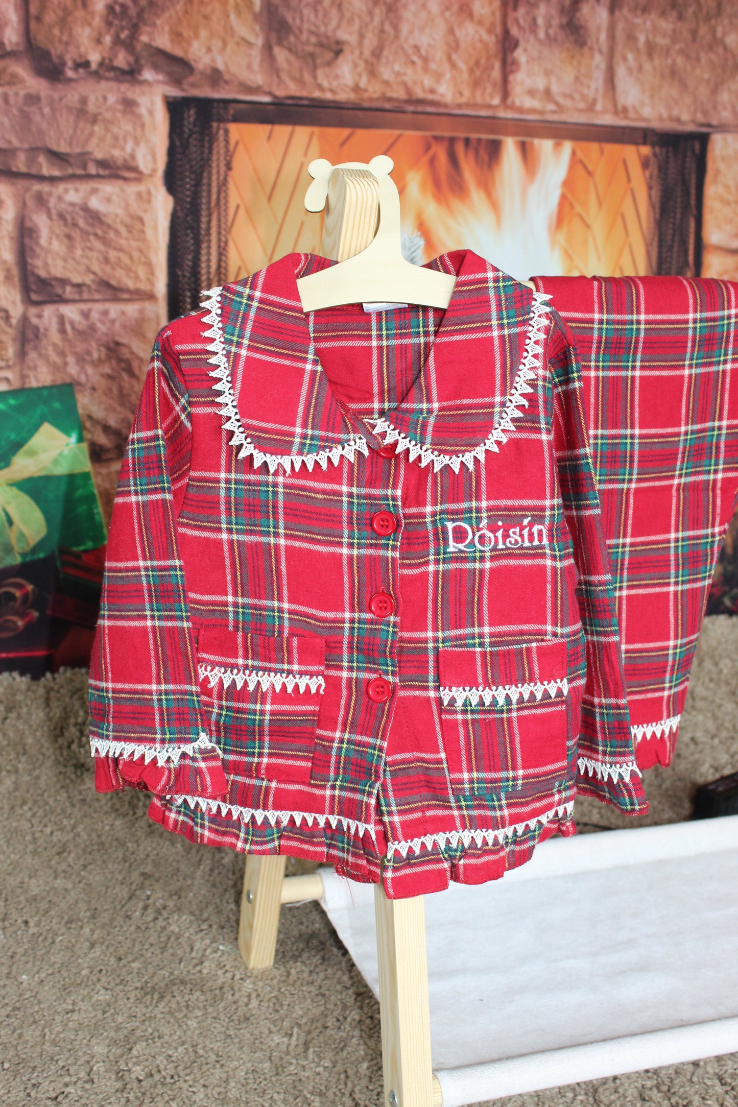 Girls Tartan Christmas Pyjamas