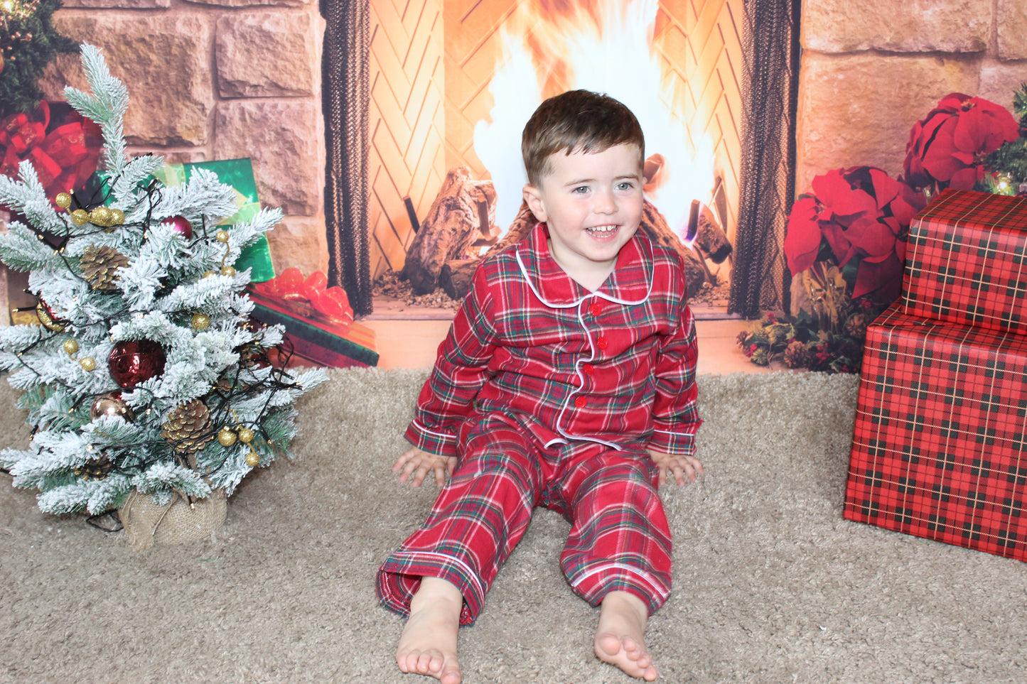Boys Tartan Christmas Pyjamas
