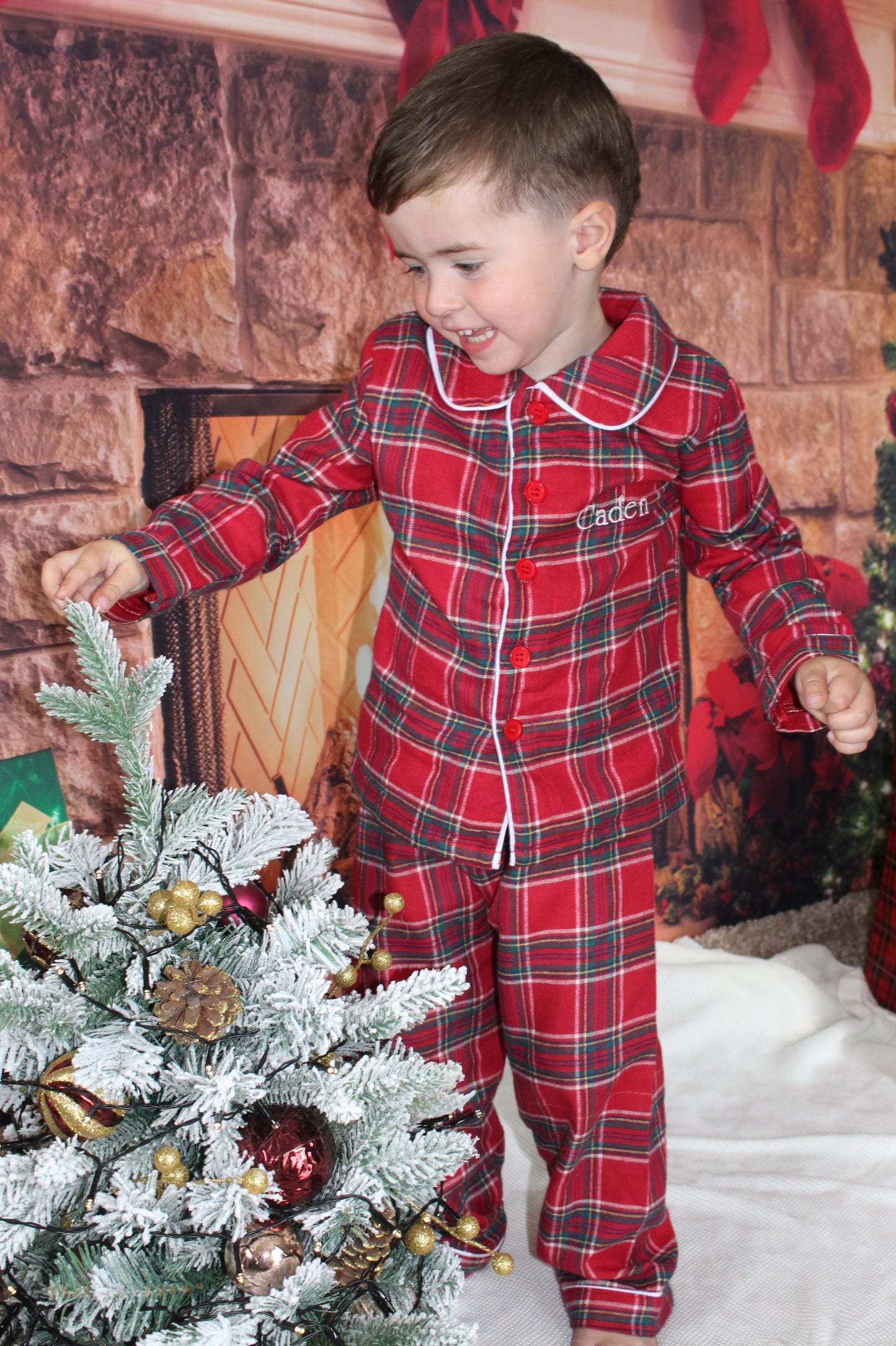 Boys Tartan Christmas Pyjamas
