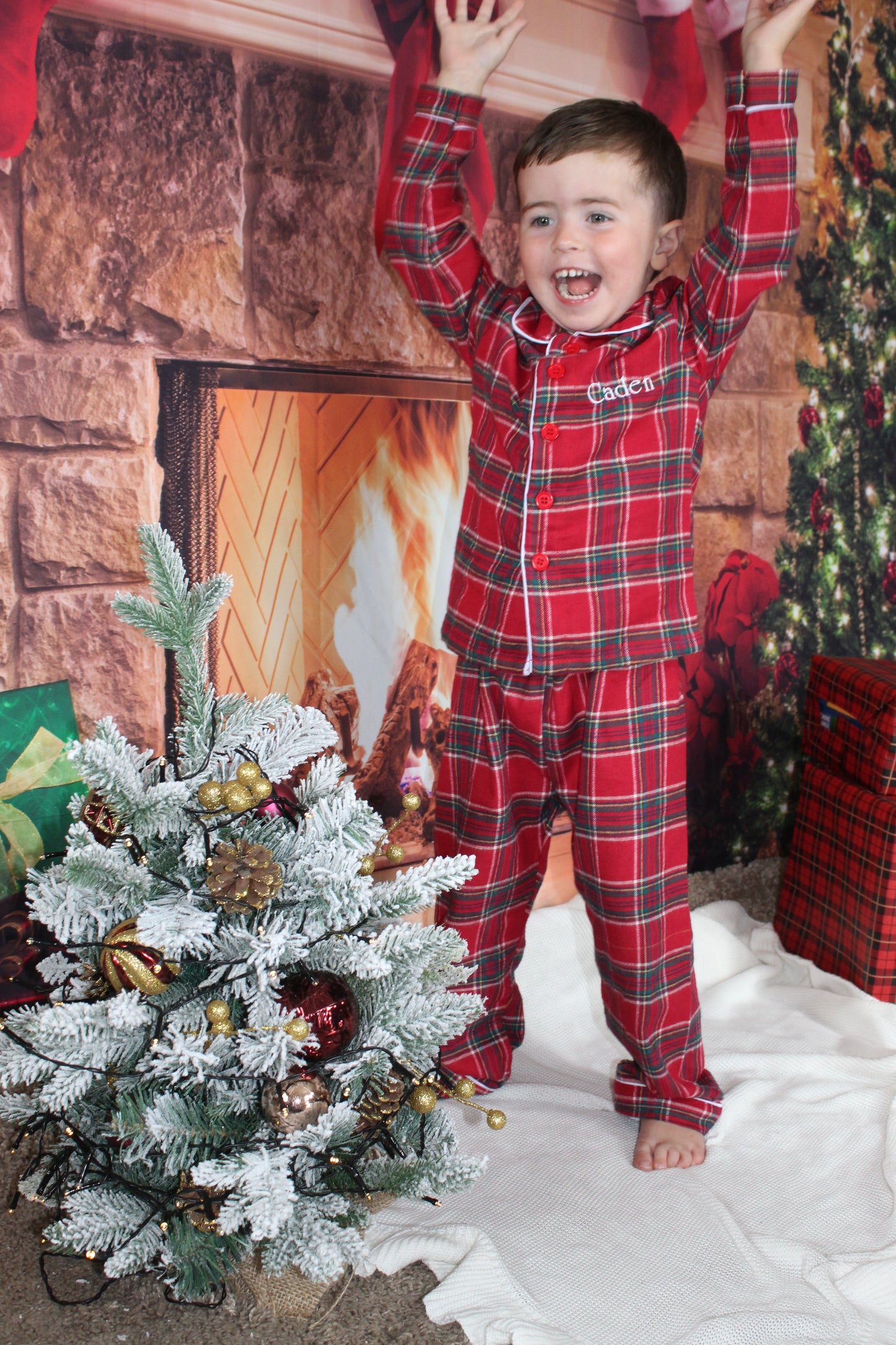 Boys Tartan Christmas Pyjamas