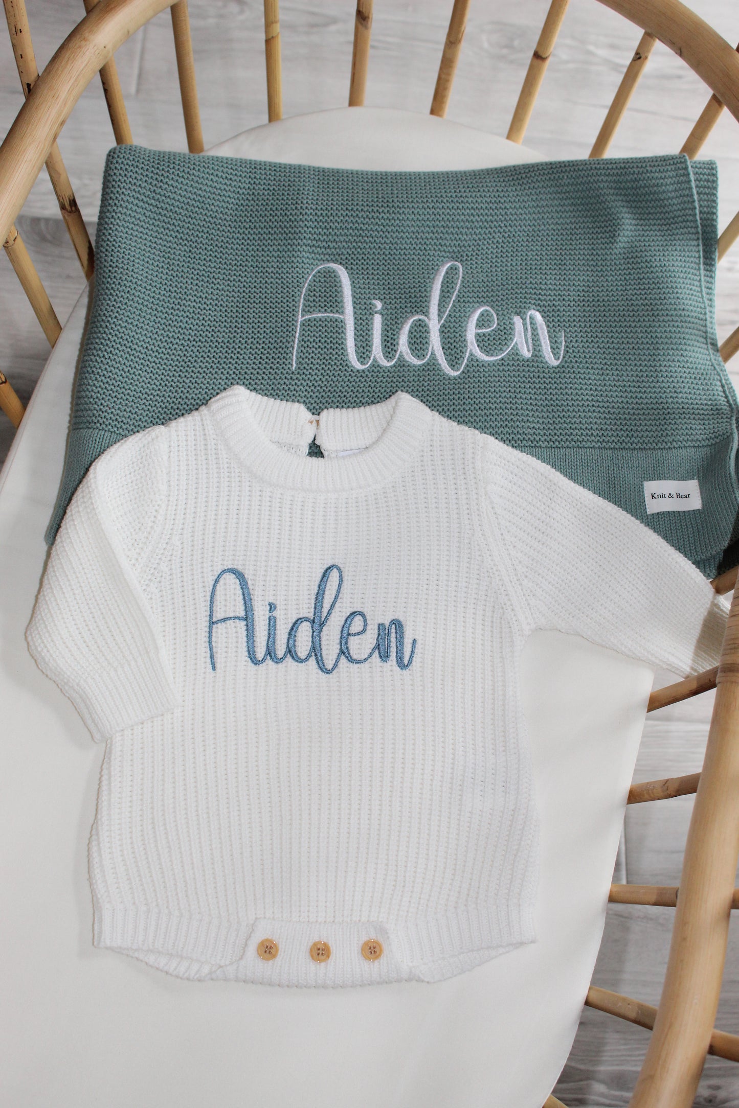 Chunky Knit Romper - White