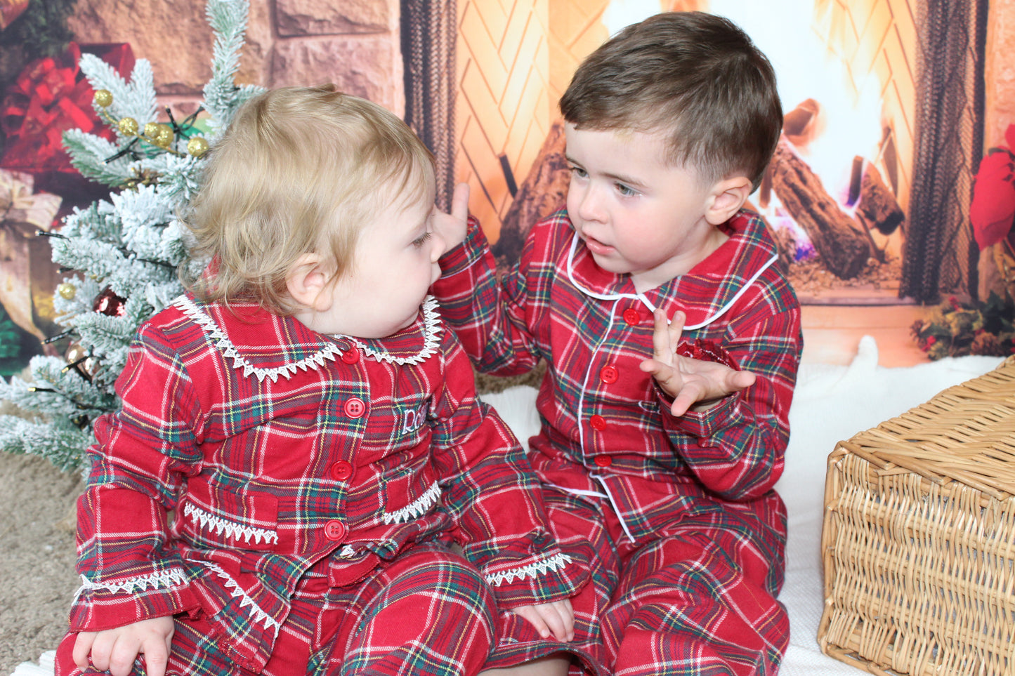 Girls Tartan Christmas Pyjamas
