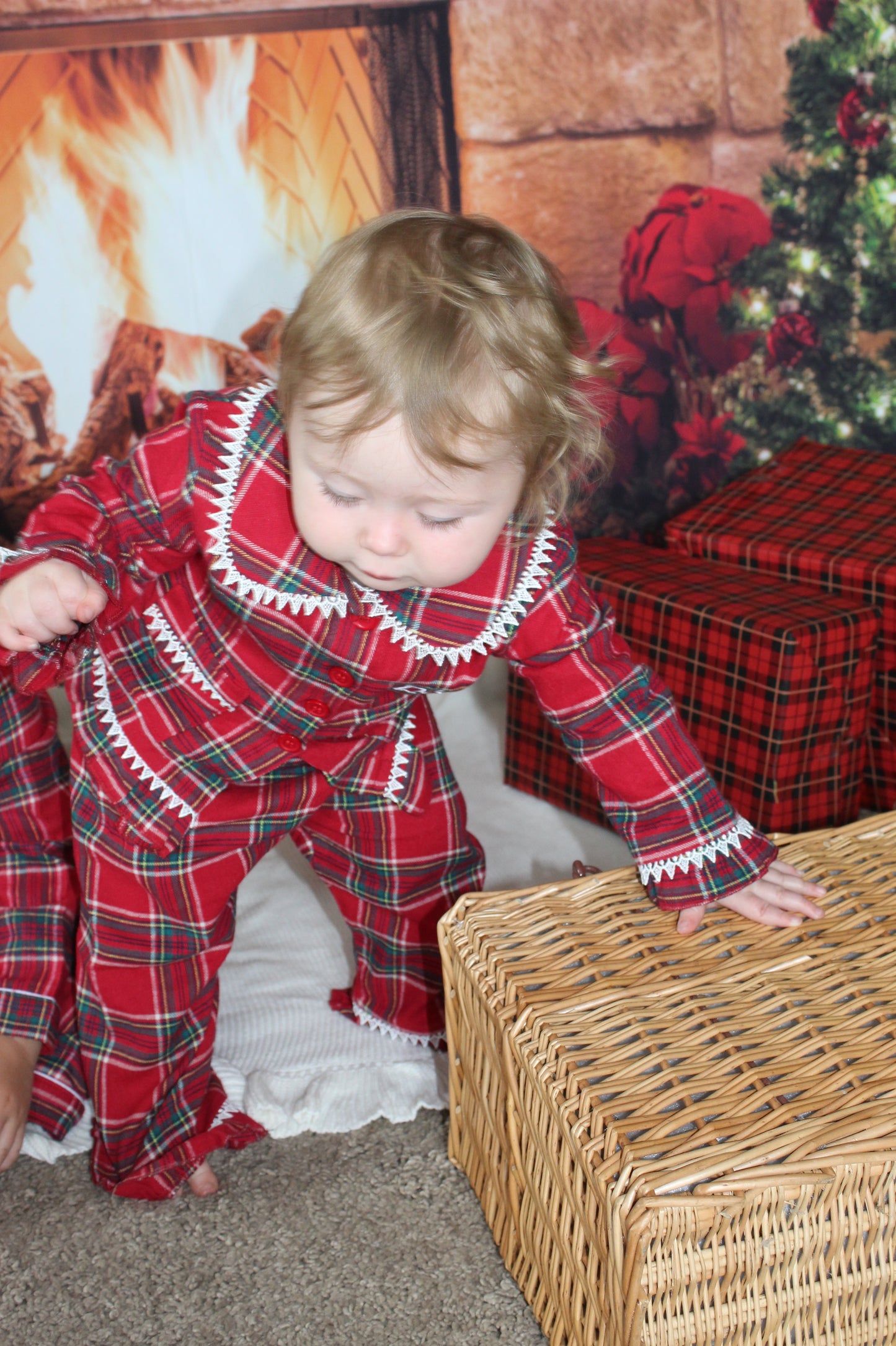 Girls Tartan Christmas Pyjamas