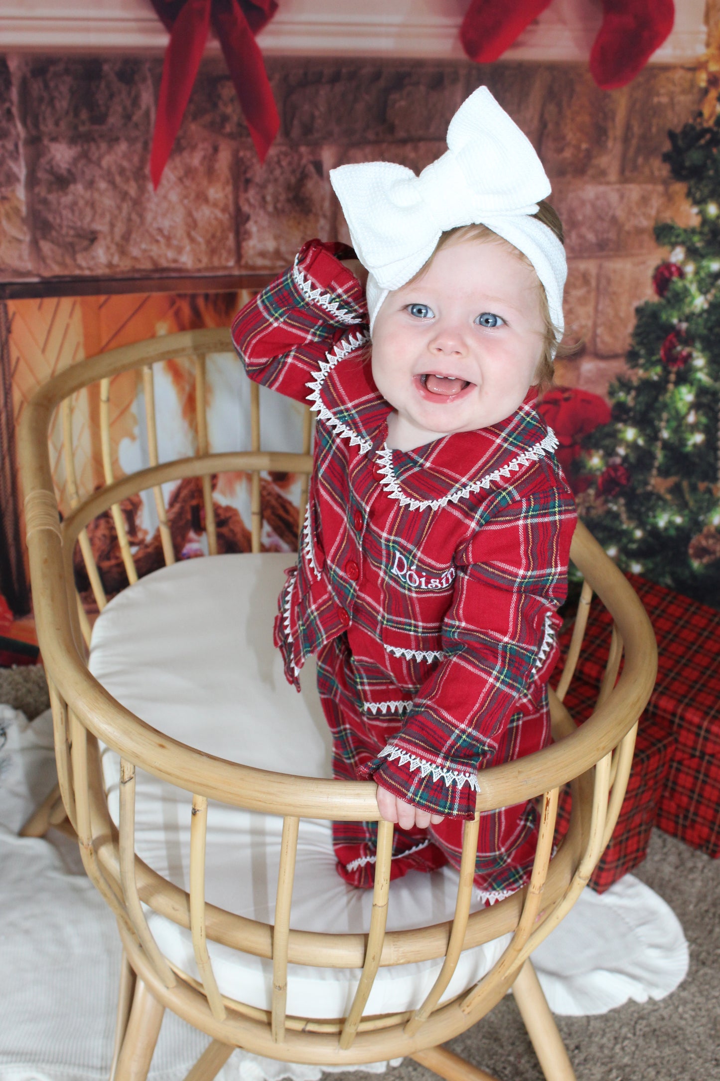 Girls Tartan Christmas Pyjamas