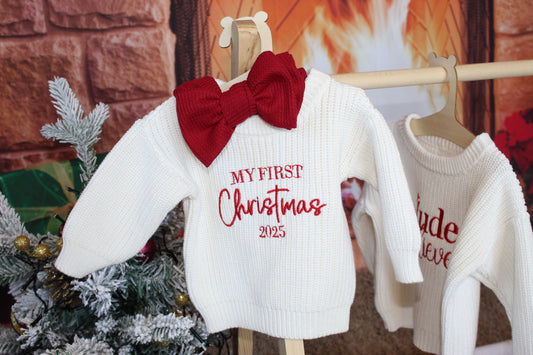 My First Christmas - Chunky Knit Sweater