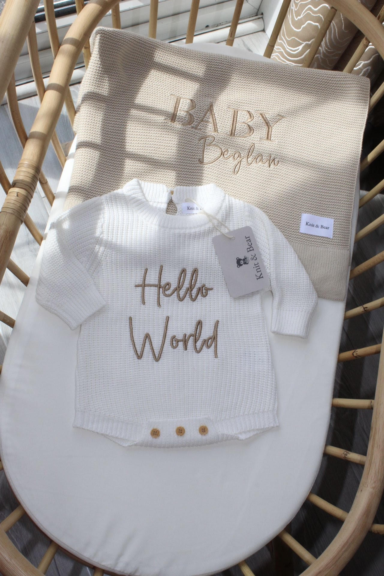 Chunky Knit Romper - White