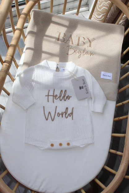 Chunky Knit Romper - White