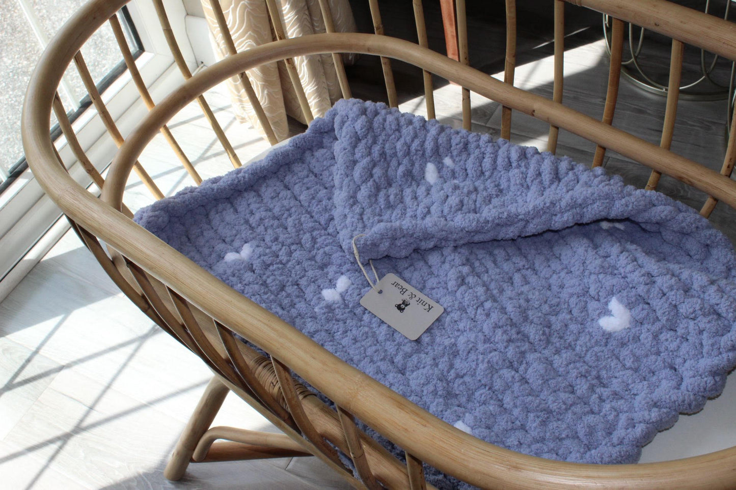 Handmade Chunky Knit Blanket - Orchid