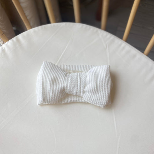 Ribbed Headband - White