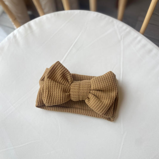 Ribbed Headband - Brown